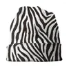 Berets Zebra Animal Pattern Cap Goth Adult Street Skullies Beanies Hats Summer Warm Head Wrap Bonnet Knitted Hat