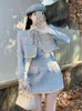 Two Piece Dress High Quality Small Fragrance Tweed Two Piece Sets Women Outfits Fashion Sweet Short Jacket Coat Mini Skirt 2 Piece Suits 231205