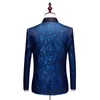 Men's Suits Blazers Men Fashion Slim Fit Suit Jacket Skinny Tuxedo Casual Blazer Floral Jacquard Shawl Lapel Costume Wedding Party Prom mens blazers 231206