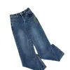 Damskie dżinsowe designerki dżinsowe spodnie damskie na jesień i zimę 2023 r. Proste dopasowanie spodni L7HF