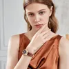Horloges CMS SK Dames gemakkelijk afleesbaar horloge met Arabische cijfers Kristal Diamant Dameskleding Horloges Waterbestendig
