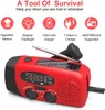 Portable S ers Emergency Hand Crank Radio with LED Flashlight AM FM NOAA Weather Solar 2000mAh Power Bank Phone Charged 231206