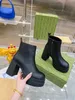 Designer Women Jacquard Boot Interlocking G Designer Shoes 9cm Luxury Platform Ankel Boot Chunky Block High Heels Inspired Combat Boasties Western Cowboy 35-42