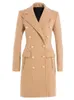 Giacche da donna HIGH STREET est FW Stilista Soprabito Classico da donna con bottoni a forma di leone Cappotto in lana aderente doppio petto 231205