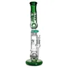 Phoenix Glass Vaste kanten Spheer PERC Freeisterbare spiraal Tube Bong Glazen waterpijp Bouw een glycerine-waterpijp rokende bongs 17 inch