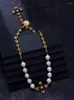 Wisiorki oryginalne miłość i odkupienie francuskie unikalne krzyżowe metalowe szydło Pearl Naszyjnik Kobiet Lekki luksusowy łańcuch obojczyka