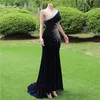 Formal Arrival Red Evening Dresses 2024 Sheer Cap Sleeve Beadings Sequins Long Party Prom Gowns for New Years Dress BM3508