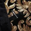 دعاوى رجال بليزرز الترتر سلسلة مخملية الرجال شال شال للليزر تصاميم سوداء مخملية الذهب
