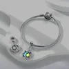 Lösa ädelstenar 925 Sterling Silver Star Sun Moon Glow-in-the-Dark Firefly Glowing Pärlor passar originalarmband för kvinnliga smycken