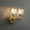 Applique murale européenne en cuivre et cristal, Luminaire de fond pour salon, boule, Loft, chambre à coucher, chevet, décoration intérieure, lampes G9