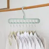 Hangers Portable Storage Organizer 360 Degree Rotating For Home Space Saving Wardrobe Heavy Duty Balcony Multi Use Light Green 9 Holes