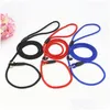 الياقات الكلاب المقاومات PET Dog Nylon Rope Training Leases Slip Lead Strap Traction Twice Conglar Cles Ropes Supplies D Dhdba