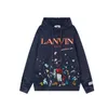 Giacca con cappuccio Lanvins Lanvin Clothe Mens Designer Sweathoodie Sudaderas Felpa Felpe Capuz Sweater Man Donna Felpa con cappuccio Rep 3639 8839