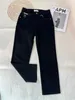 Jeans da donna firmati piedi neri di alta qualità Jeans per prodotti europei da donna 2023 Pantaloni invernali morbidi e stretti a matita Moda Trendy Brand 0OIG