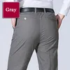 Pantalon pour hommes Classique Casual Hommes Été Mince Coton Business Mode Stretch Solide Noir Confortable Élastique Droit Pantalon YYQWSJ 231205
