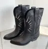 Designer Boot Knight Stiefel Damen Luxus Wüstenstiefel Stickerei Retro Klassiker Echtleder Ankle Booties Schuhe