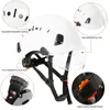 등산 헬멧 안전 헬멧 고글 등반을위한 하드 모자 보호 보호 헬멧 야외 작업 구조 헬멧 ABS 작업용 캡 231205