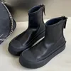 Boot Winter Knee High Chelsea 2023 Trend Flats أحذية عارضة أجرتها سحاب الدراجة النارية Gladiator Goth Snow Botas 231206