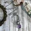 Ожерелья с подвеской NM39980, ожерелье с кристаллами необработанного аметиста и цитрина, посеребренная цепочка, коллекция Foxlark для женщин