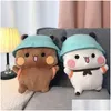 Animaux en peluche en peluche Bubu et Dudu Panda mignon dessin animé ours poupée Kawaii oreiller doux jouet décoration de chambre cadeau pour enfants Drop Delive Dhnoe