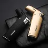 HONEST Mini Metal Outdoor Windproof Butane No Gas Lighter Portable Flame Converter Turbo Jet Fashionable Men's Gift