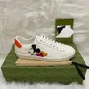 Mens women casual shoes italy gold white green red stripe tiger trainers luxury embroidered walking sports sneakers little white shoes