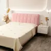 Bedspread Nordic Plaid Bed Headboard Covers Thicken Soft Warm Bedhead Slipcover Elastic Universal Bed Backrest Dust Covers Bedroom Decor 231205