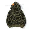 Tubarão moletom com capuz marca designer das mulheres dos homens hoodies popular tubarão bota sportwear camuflagem zip up hoodie alta qualidade tecnologia 481