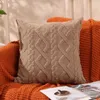 Cushion/Decoratief pluche kussen met geometrisch ontwerp en massieve kleuren, eenvoudig en elegant pluche