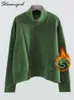 Mulheres Hoodies Moletons Inverno Veludo Moletom Para Mulheres Com Meio Zíper Casacos Básico Verde Oversize Quente Fleece Zip Up Pulôver 231206