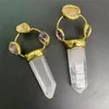 Hänghalsband 2023 Naturlig vit kristallkolonn elektropläterad för kvinnors personliga modetrendnätverksröda halsbandsmycken