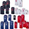 Anpassade barn ungdomar Tyrese Maxey Basketball Jersey Navy Blue Joel Embiid Men Jersey Allen Iverson Sixer Matisse Thybulle City White Edition Retro Shirt Blue Jerseys