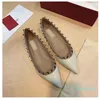 Women Flat base Dress Shoes Strap with Studs Lady Girls Sexy Pointed Party Toe Buckle Slippers Sandals Platform Pumps Wedding