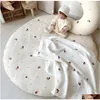 Cambiadores Cubiertas Ers Pañales de tela Circar Baby Mat Dibujos animados Cling Pañal Pad Lavable Conejo Flor Bordada Niños Habitación Decoratio OT7OX