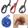 Collari per cani Guinzagli Pet Dog Corda in nylon Guinzagli per addestramento Slip Lead Strap Collare di trazione regolabile Cani Corde Forniture Accessori D Dhdba