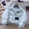 2023 jaqueta feminina parkas moda casaco com carta clássica com capuz grande bolso jaquetas inverno quente curto algodão casaco