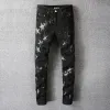 Womens Designer Men Jeans Uomo Mens Orange Star Patchwork Blue Hole Streetwear Homme Ripped Herr Motorcykel Stretch Slim Pant 28-40 771544725