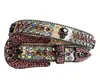 Wern Cowboy Bling Rhinton Belt Conchos Conchos Studded Belt Three zdejmowana klamra dla kobiet i mężczyzn1333424