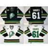 Jóvenes femeninos 61 John Tavares Jerseys London Knights Jerseys New York Hockey Jerseys White Hogar y Black Away Personalizado cualquier nombre No. Fe