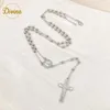 Ketten Mehrfarbige Charms Perlen Rosenkranzkette Unserer Lieben Frau von Guadalupe Mexikanisches Sterlingsilber