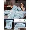 Dekbedsets Dekbedsets Nordic Natural Mberry Luxe zijden dekbed Dekbed Twin Queen King Fl Size Katoenen deken Quilt Coupl Dh72P