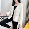 Women's Knits 2023 Clothing Solid Color Knitted Long Sleeve V-Neck Loose Casual England Button Furry Sweaters Cardigan