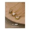Chains Brass Plated 18K True Gold Ins Minimalist Versatile Personalized Design Zircon Pendant Necklace Ornament