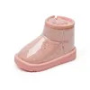 Bottes enfants mode transparent hiver neige bébé doux confortable mignon couleur bonbon coton chaussures garçon filles chaud court 231205