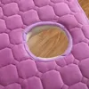 Madrass Pad Beauty Salon Bed Cushion Thicken Velvet Warm Anti Slip Room Mat Massage With Hole 231205