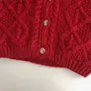 Cardigan Toddler Autumn Girls Knitted Sweater Baby Boys Christmas Red Cardigans Outwear Children Top Clothes Kids Thicken Knitwear Jacket Q231206