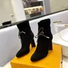 New womens Martin Boots ladies the high heel 10CM short boots low heel sheepskin super star career boots luxury lazy walking dress boots Size 35-42 black and white