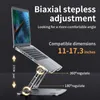 Tablet PC Stands Laptop Stand Justerbar aluminiumlegering anteckningsbok upp till 17 tum bärbar vikhållarens kylfäste stöd 231206