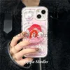 Casos de telefone celular Coréia Sereia Rosa Mobile Phone Case Grip Tok Set Girls Cute Cartoon Holder Griptok Princess Suporte para iPhone 13 14 Pro Max J231206