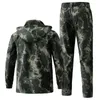 Survêtements pour hommes hiver épaissi chaud camouflage 2 pièces ensemble imperméable résistant à l'usure multi-poches veste ski coupe-vent costume 231206